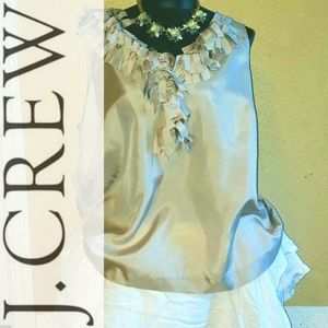 J.Crew Light Grey/Silver Sleeveless Blouse